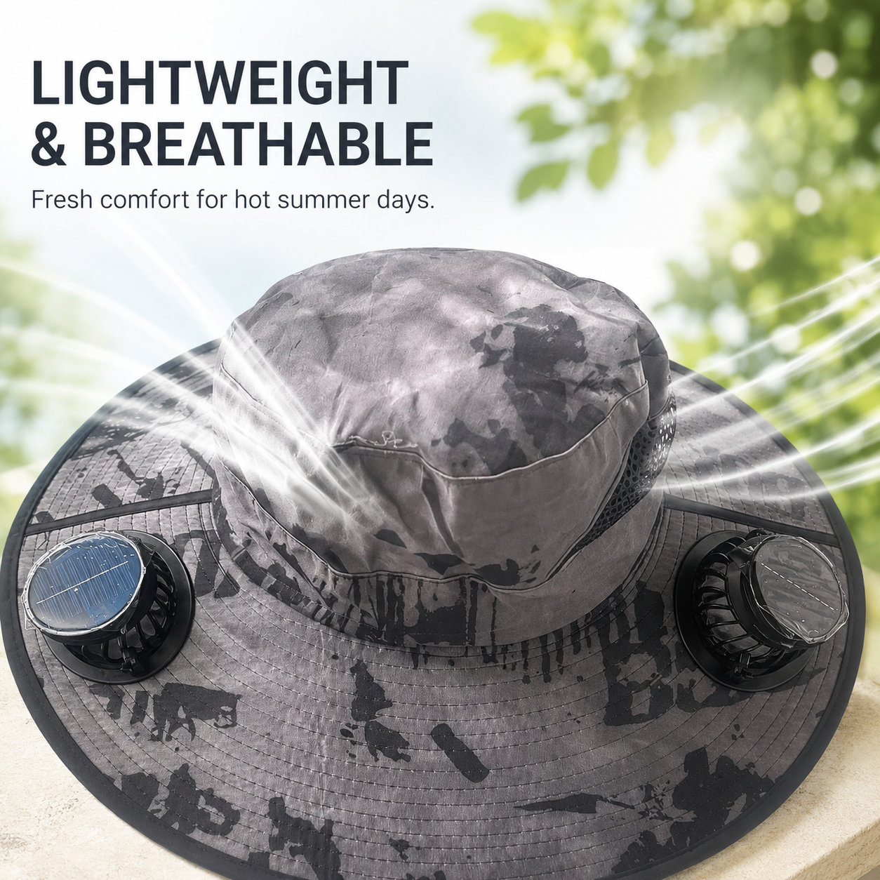 🌞 Solar-Powered Cooling Hat | Stay Cool Outdoors, No Batteries Needed