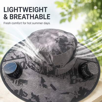 🌞 Solar-Powered Cooling Hat | Stay Cool Outdoors, No Batteries Needed