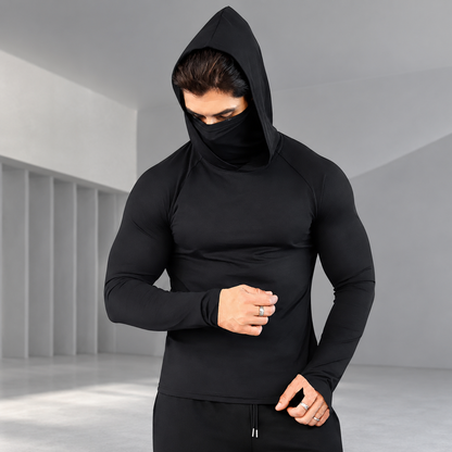 🛡️ 3-in-1 Integrated Hooded Sun Shirt with Face Cover 🚴‍♂️