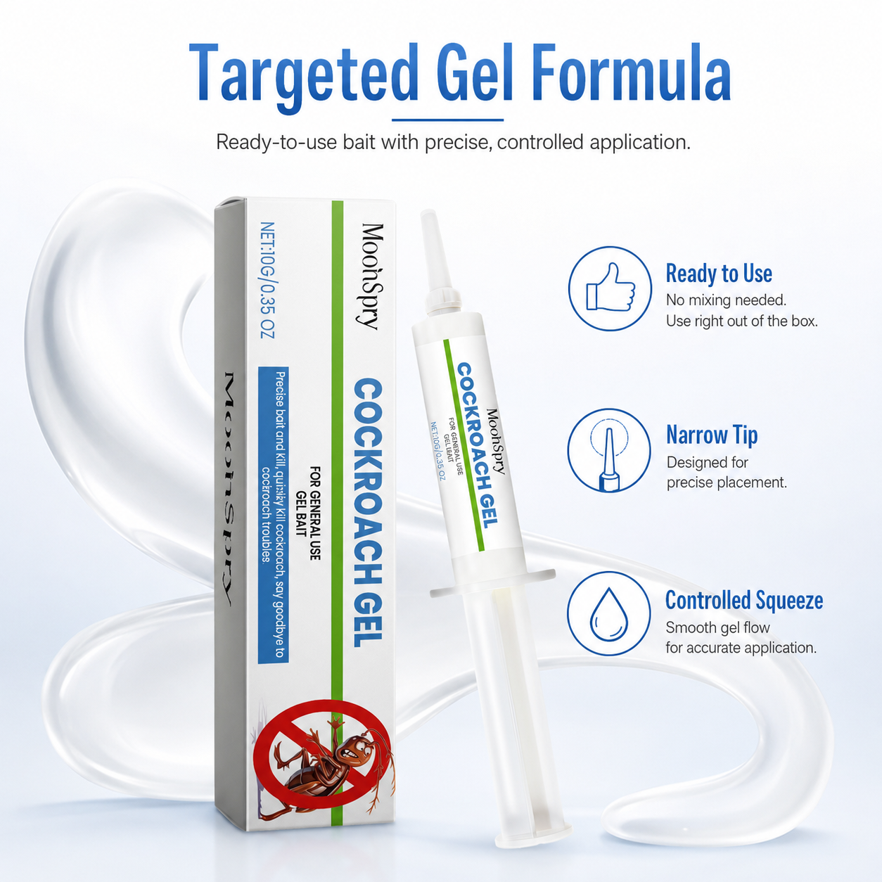 🏷️ 50% OFF TODAY 🚫🪳 Max Force Roach Killer Gel Bait • Professional Nest Elimination Syringe