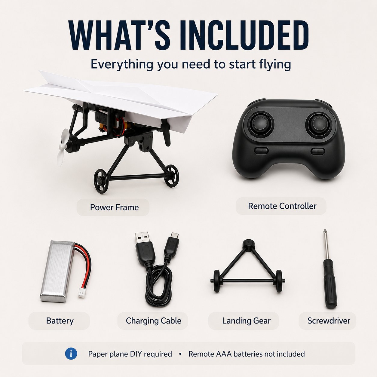 ✈️ RC Paper Airplane Kit – Turn Ordinary Paper Into A Flying Remote-Control Aircraft
