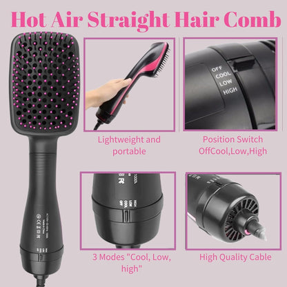 1 Step Ionic Hair Straightener and Dryer Brush