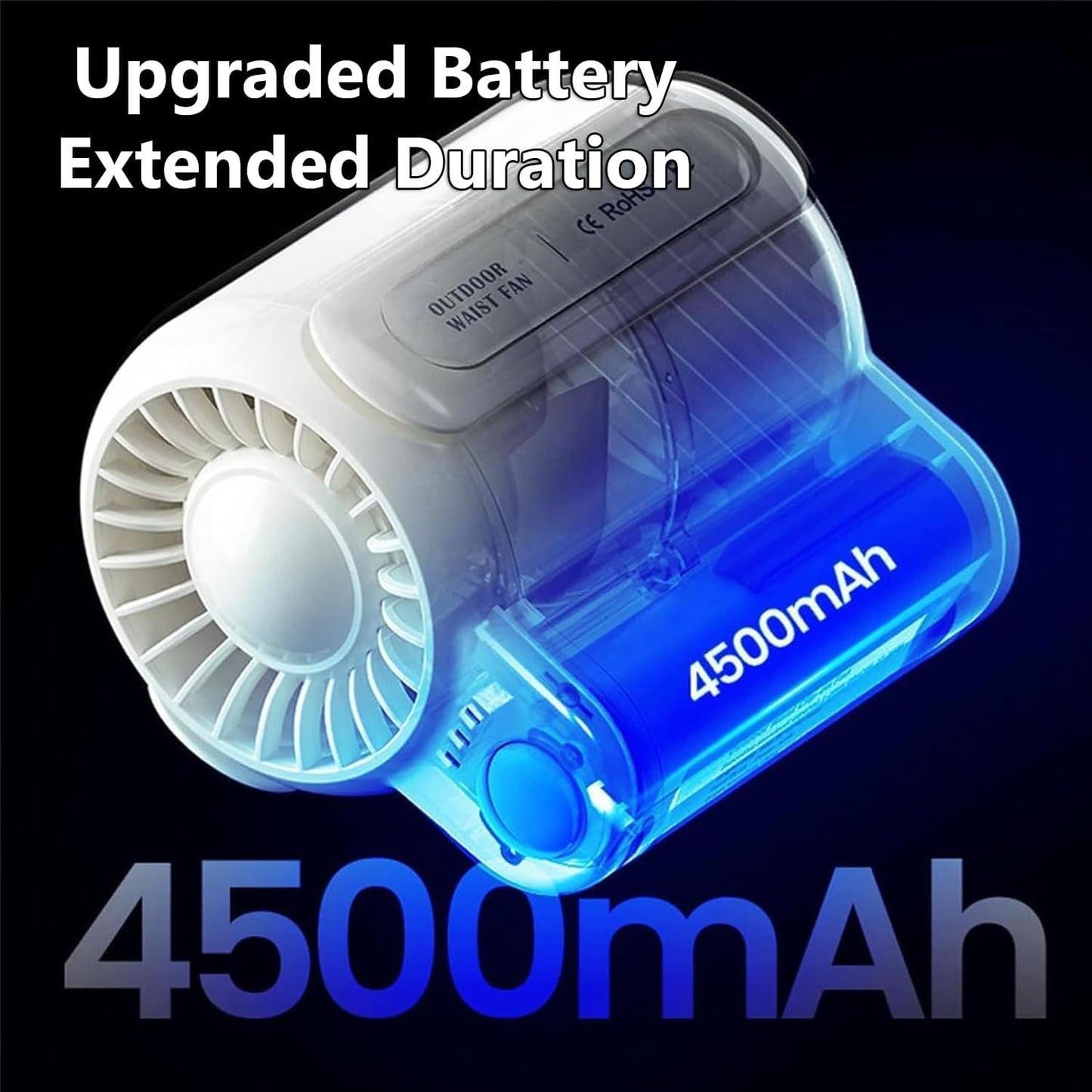 3-Speed Clip-On Underwear Fan, Wearable Personal Clip-On Fan