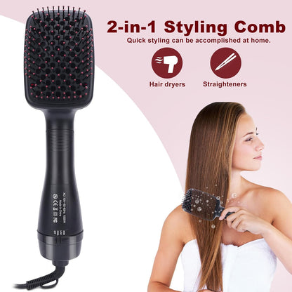 1 Step Ionic Hair Straightener and Dryer Brush