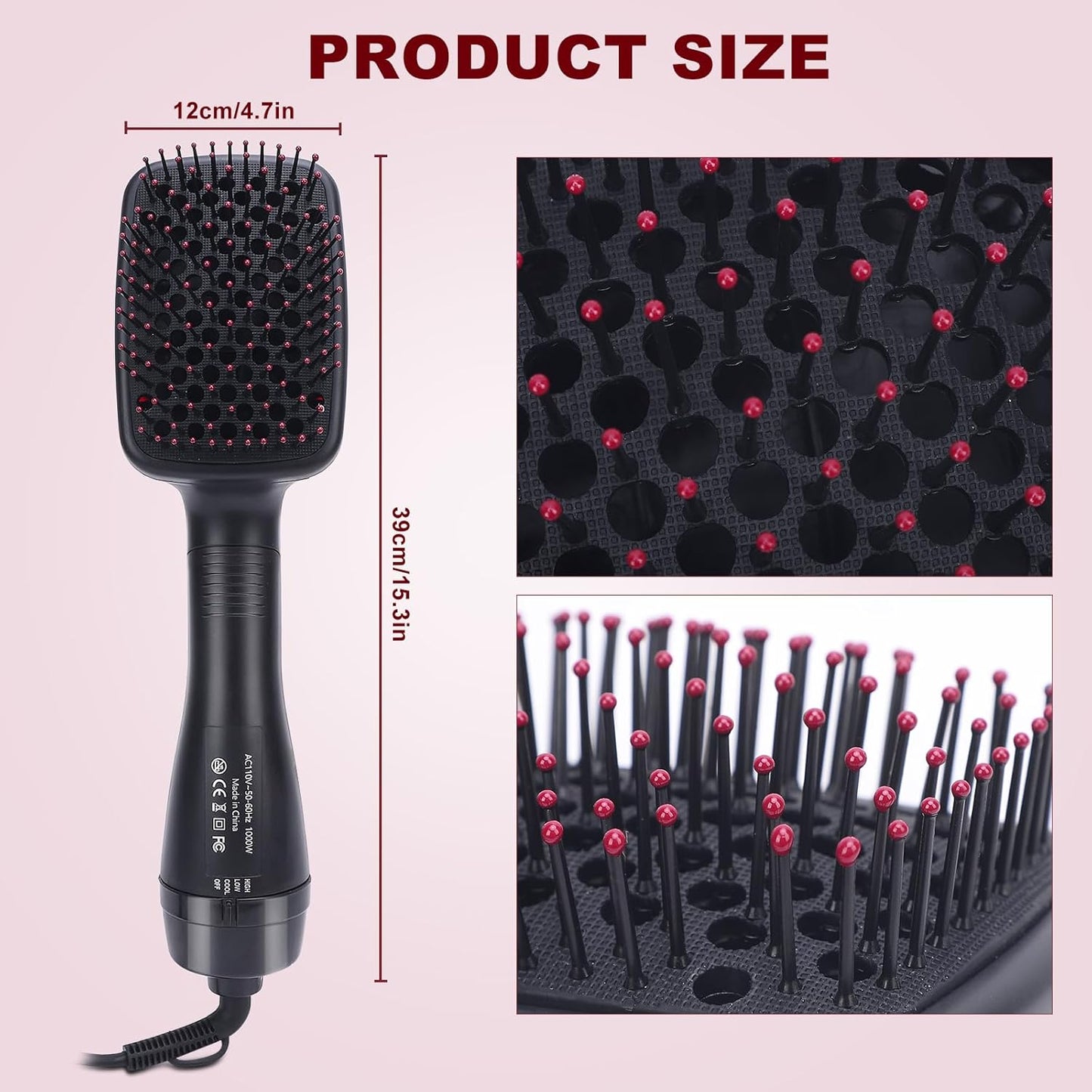 1 Step Ionic Hair Straightener and Dryer Brush