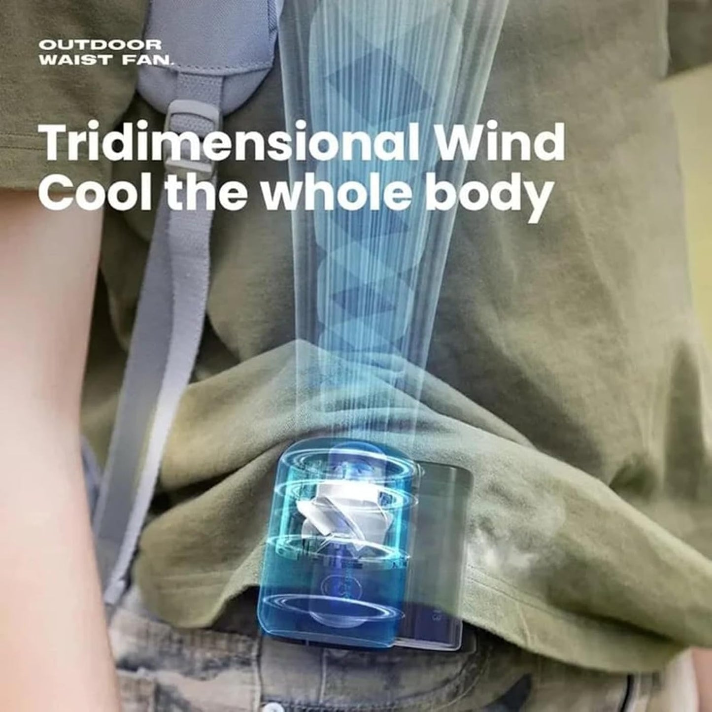 3-Speed Clip-On Underwear Fan, Wearable Personal Clip-On Fan