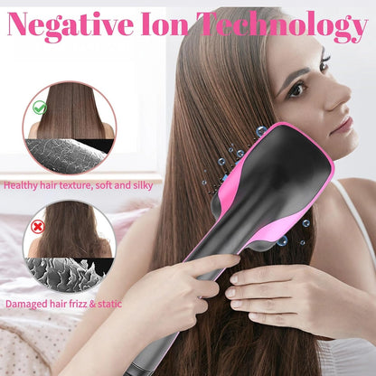 1 Step Ionic Hair Straightener and Dryer Brush