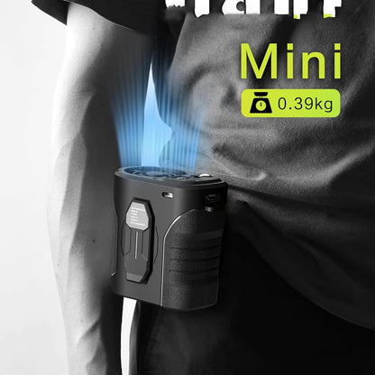 This portable waist fan has a battery life of over 24 hours.