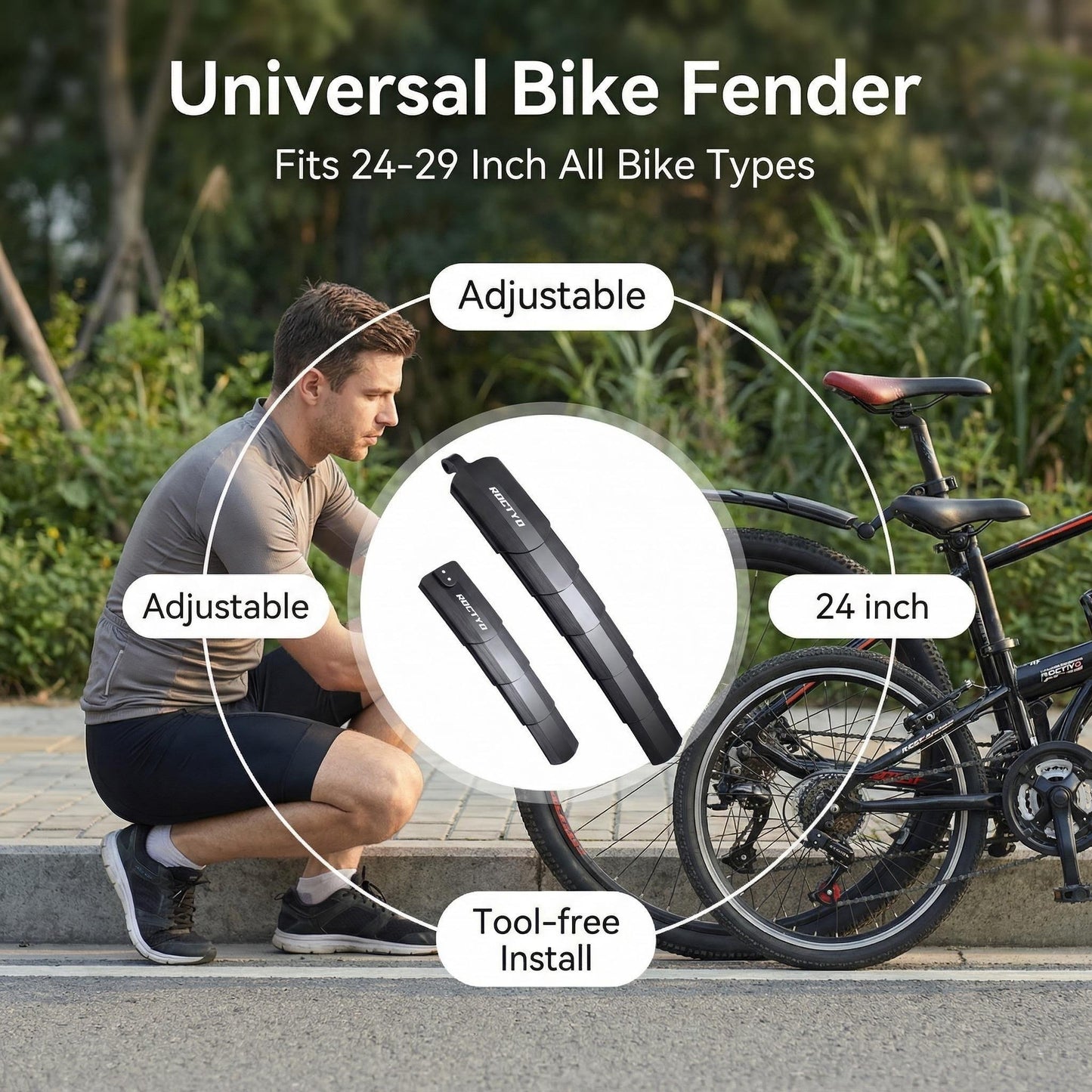 Retractable Foldable Bicycle Fender
