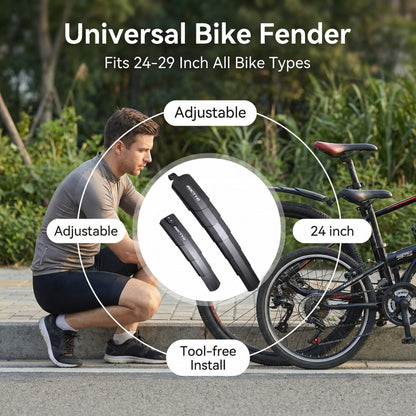 Retractable Foldable Bicycle Fender