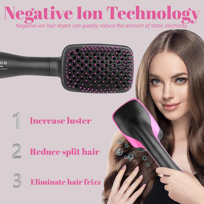 1 Step Ionic Hair Straightener and Dryer Brush