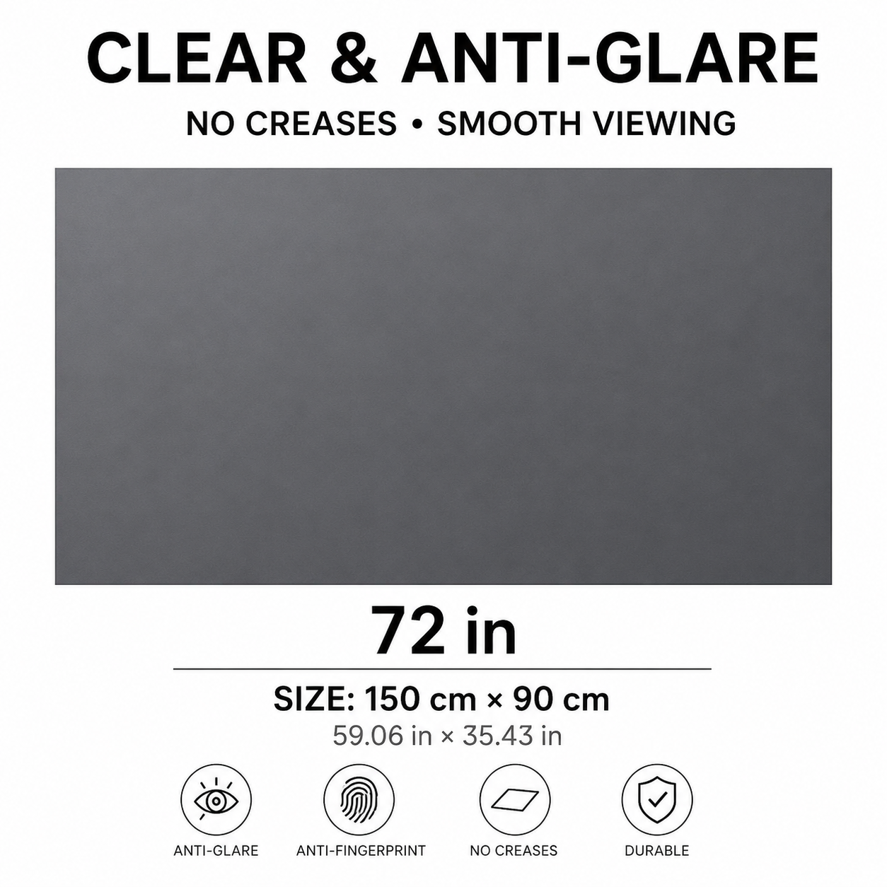 🚀 100" 4K Projector Screen | Anti-Light Foldable Home Theater Cinema Display 🎬