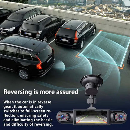 🛡️ 360° 4-Channel Dash Cam – Front, Rear, Left & Right | 1080P HD + Infrared Night Vision