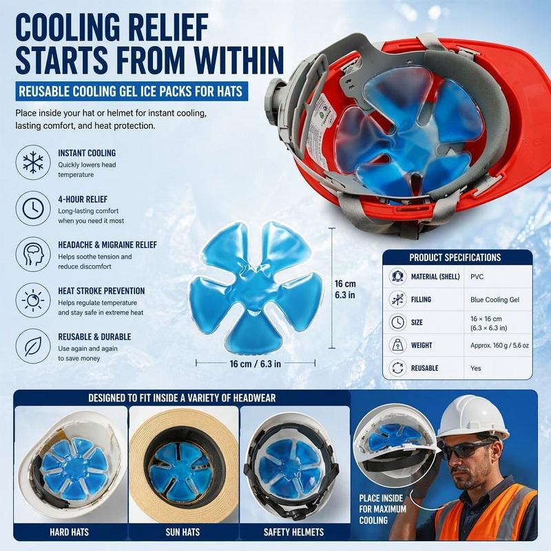 Cooling Gel Hat Inserts for Hard Hats & Caps