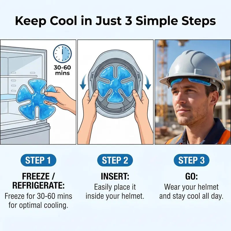 Cooling Gel Hat Inserts for Hard Hats & Caps