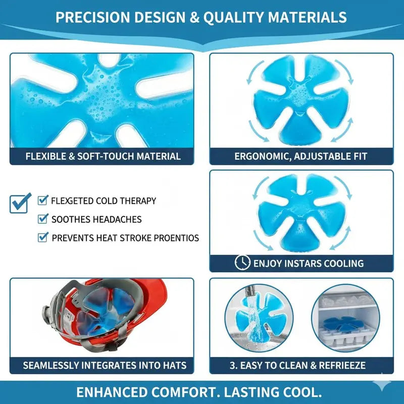 Cooling Gel Hat Inserts for Hard Hats & Caps