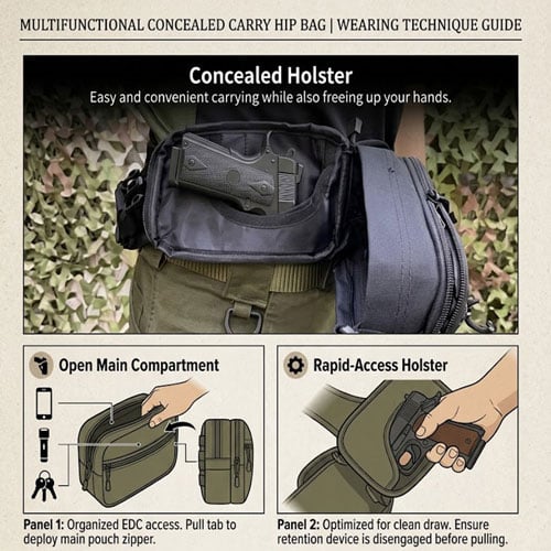 🔥 Tactical Waist Bag – Rugged EDC Crossbody Pack for Travel & Outdoor Adventure