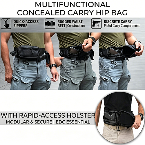 🔥 Tactical Waist Bag – Rugged EDC Crossbody Pack for Travel & Outdoor Adventure