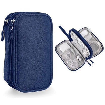 🔥43% OFF Today Only – Cable Organizer Bag, Double Layer Travel Pouch for Chargers, Cords & Tech Accessories