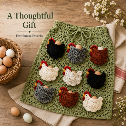 New European and American-style Hand-Knitted Cartoon Thanksgiving Fashion Turkey Apron with Tie Straps