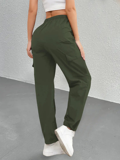 🔥 ShaperTech  Women's Cargo Pants - High-Waisted, Quick-Dry & 6 Secure Pockets 👟