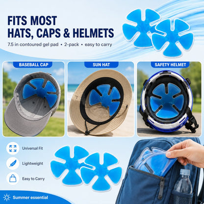 ❄️Last Day 50% OFF - Universal Contoured Cooling Gel Pad Insert For Hats And Helmets