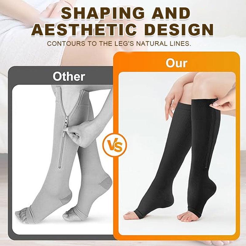 🏃‍♂️ Sports Zipper Socks – ⚡ Easy Side-Zip Design – Ankle Support, Reinforced Heel & Breathable Quick-Dry Fabric