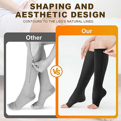 🏃‍♂️ Sports Zipper Socks – ⚡ Easy Side-Zip Design – Ankle Support, Reinforced Heel & Breathable Quick-Dry Fabric
