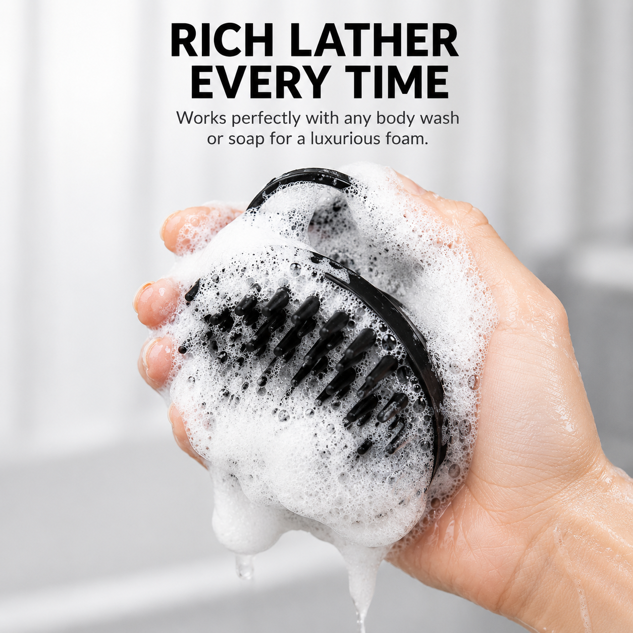 Silicone Bath Brush Deep Cleansing and Exfoliating Set