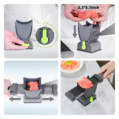 Fresh Meat Slicer Knife Set – 17-in-1 Stainless Steel Adjustable Meat Cleaver