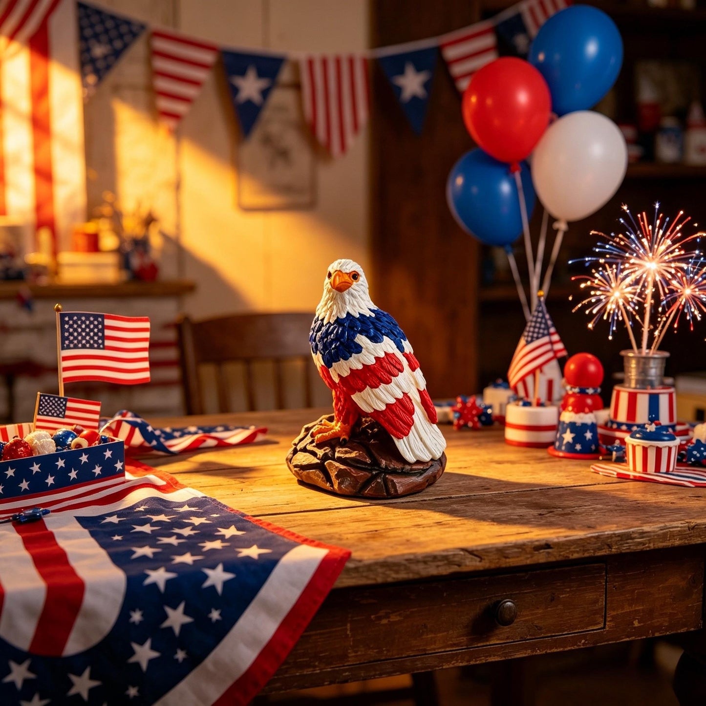 ⚡️Independence Day 49% OFF- 🦅U.S. 250th Eagle Stained Glass Table Lamp