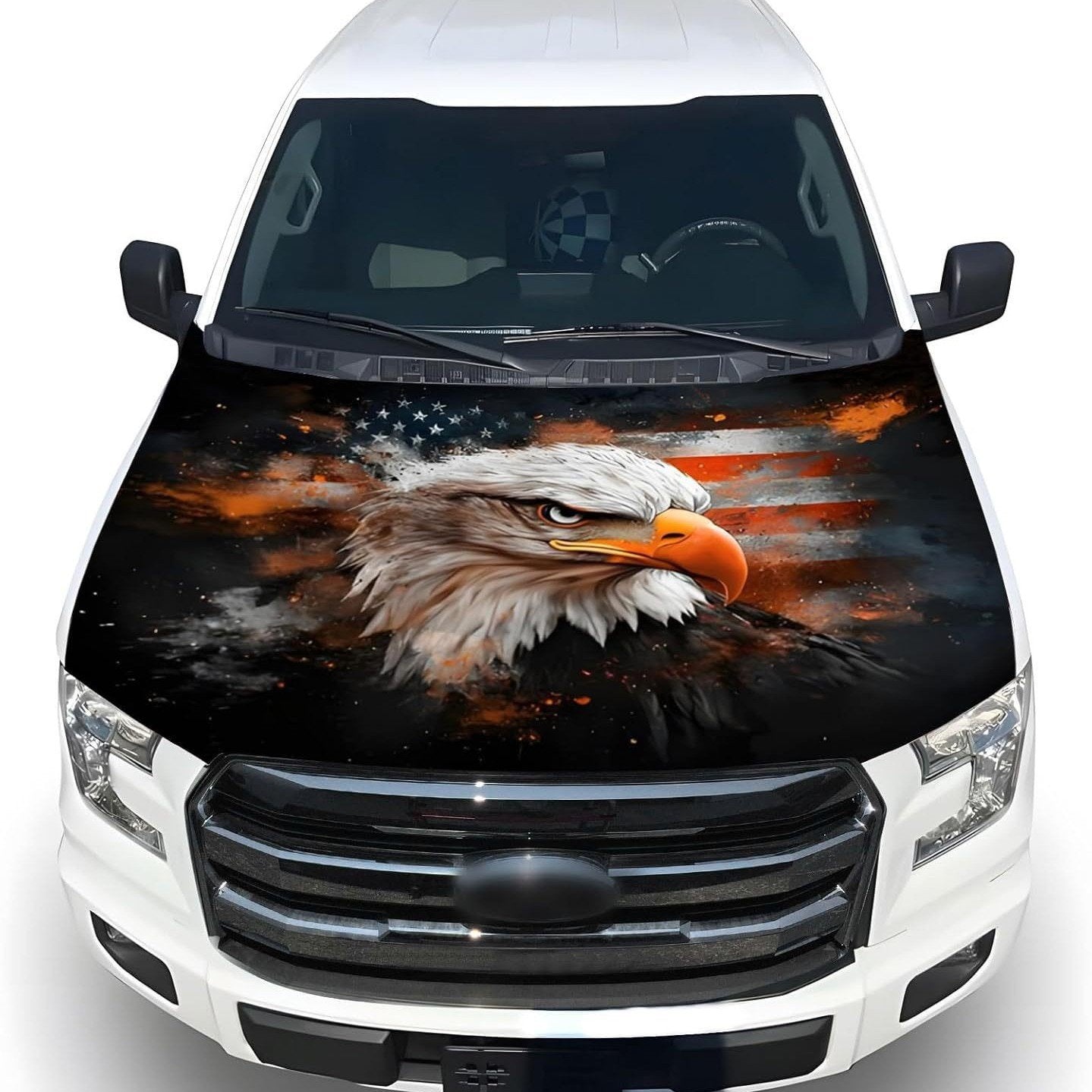 🇺🇸 250th Anniversary Car Hood Cover – 🚗 No-Glue 1-Minute Installation – Fade-Resistant Patriotic Design for Sedans, SUVs & Light Trucks