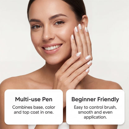 💅 3-in-1 Gel Polish Pen – ✨ Base + Color + Top Coat All-in-One – Easy Apply, UV/LED Cured, Nourishing Formula with Castor Oil & Vitamin E