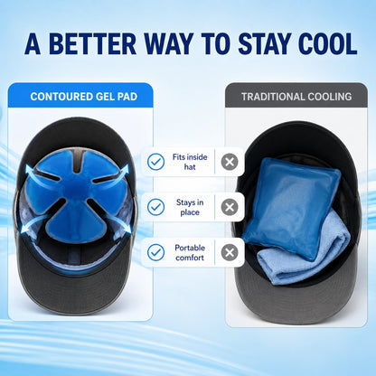 ❄️Last Day 50% OFF - Universal Contoured Cooling Gel Pad Insert For Hats And Helmets