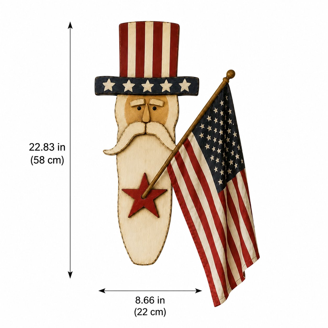 ✨ Uncle Sam Patriotic Wall Hanging – Vintage Americana 🇺🇸 49% Discount Today!
