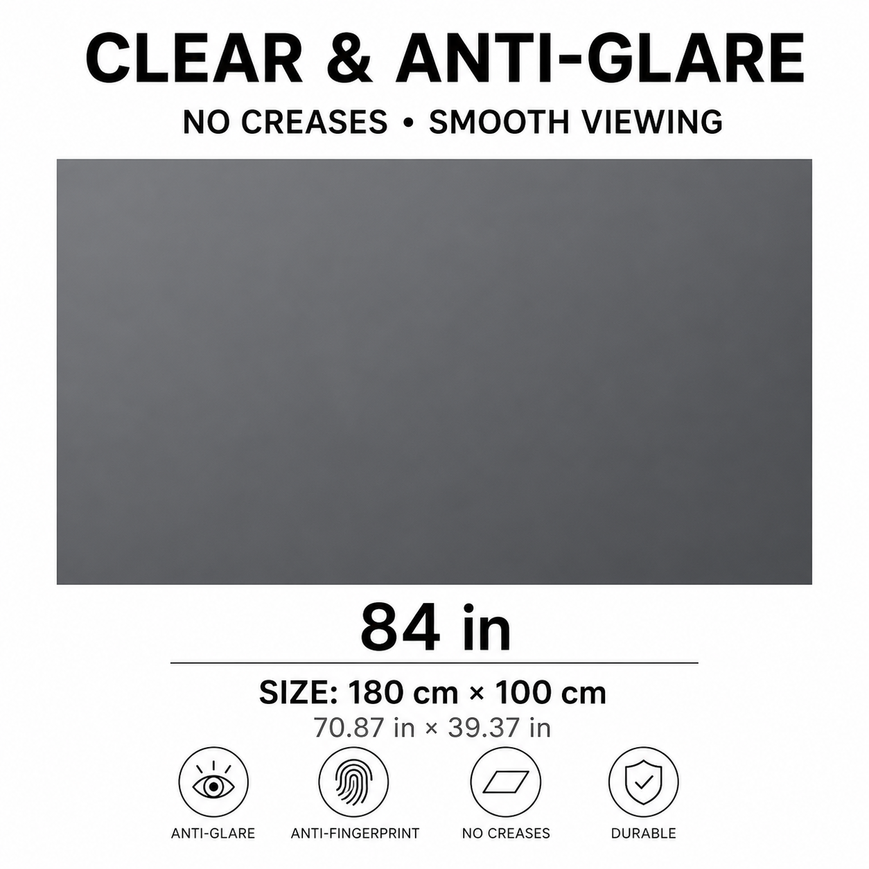 🚀 100" 4K Projector Screen | Anti-Light Foldable Home Theater Cinema Display 🎬
