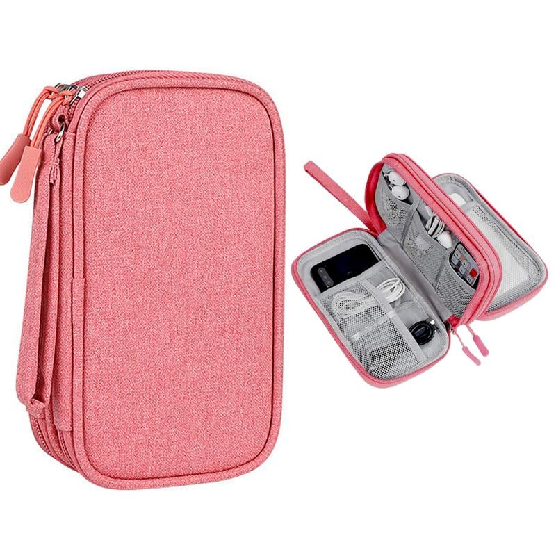 🔥43% OFF Today Only – Cable Organizer Bag, Double Layer Travel Pouch for Chargers, Cords & Tech Accessories