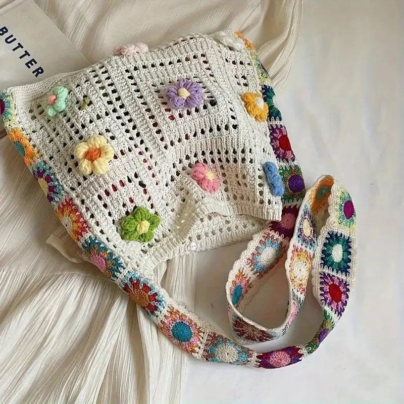 👜🧶 Chunky Knit Crochet Tote Bag | Beach & Summer Shoulder Bag