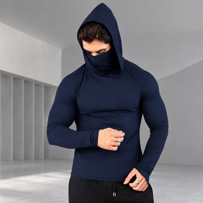 🛡️ 3-in-1 Integrated Hooded Sun Shirt with Face Cover 🚴‍♂️