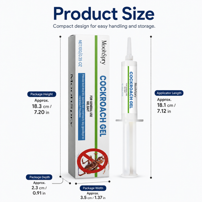 🏷️ 50% OFF TODAY 🚫🪳 Max Force Roach Killer Gel Bait • Professional Nest Elimination Syringe