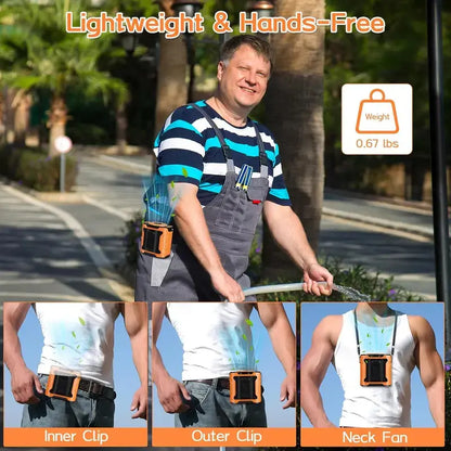 ⏳ FLASH SALE - 50% OFF TODAY |💨 3-in-1 Heavy Duty Cordless Waist & Neck Fan 🔋