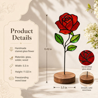 🚚Buy 2 Get Free Shipping - Handmade Stained Glass Flower Freestanding Window Decor