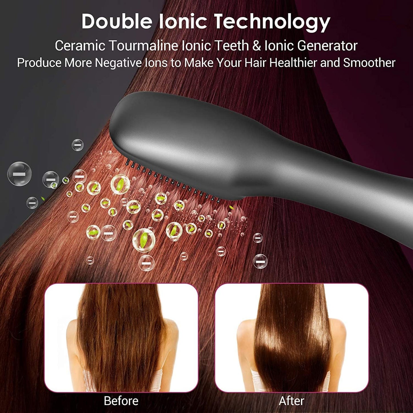 3-in-1 Hair Dryer and Comb, Straightening Comb