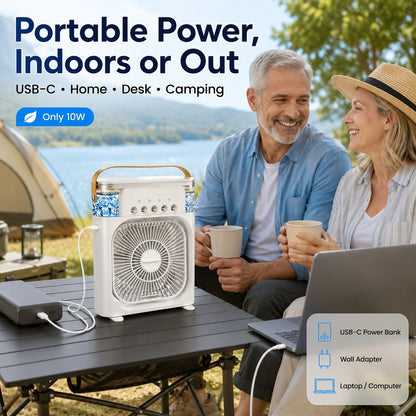 Four In One Portable Desktop Cooling Fan With Ice Mist
