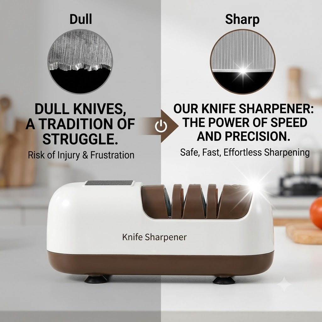 🔥50% OFF TODAY Electric knife sharpener, suitable for double-edged knives and serrated knives