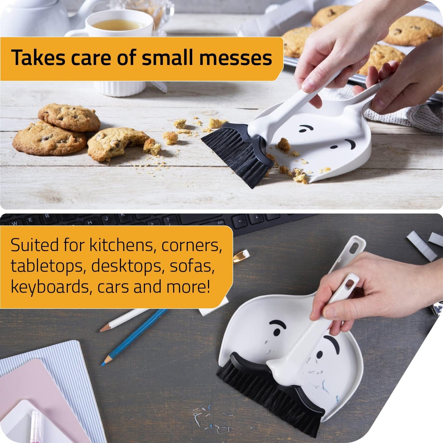 🔥 Portable Mini Dustpan and Brush Set  50% Off –Mini Dustpan and Broom Set