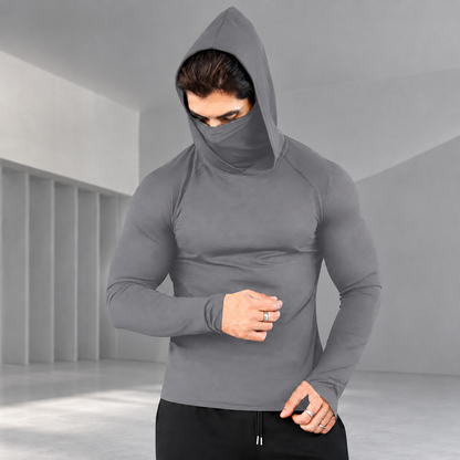 🛡️ 3-in-1 Integrated Hooded Sun Shirt with Face Cover 🚴‍♂️