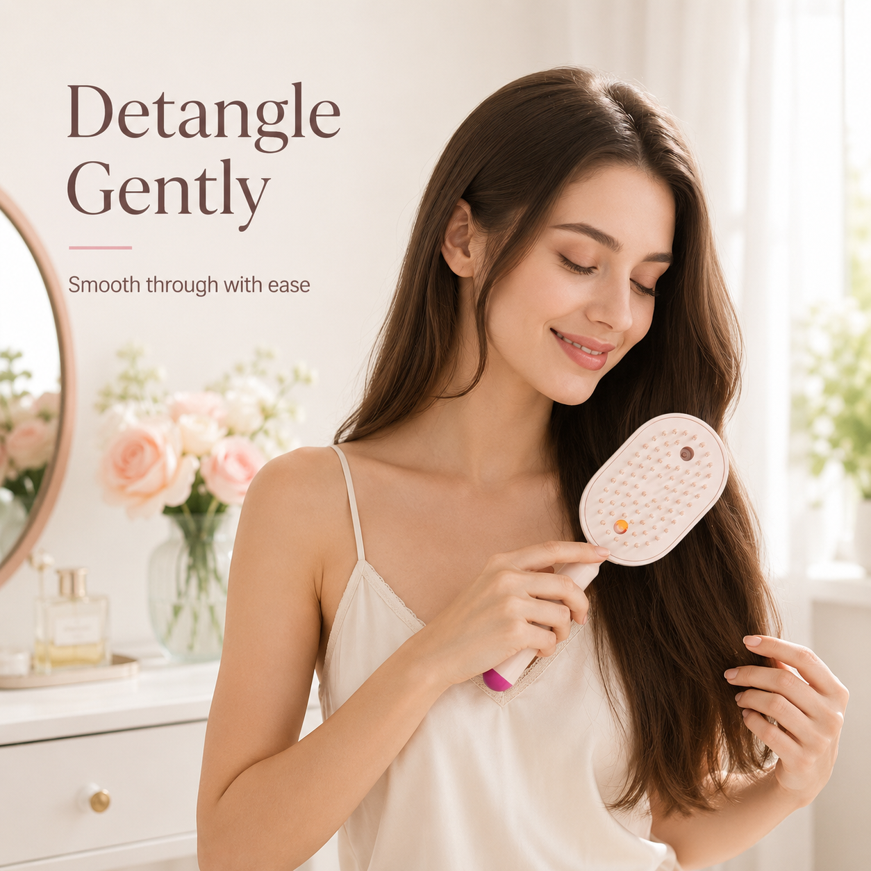 Electric Mist Airbag Massage Comb: Essential Oil Diffuser, Hair Care Comb, Self-Cleaning, Anti-Tangle, Volumizing