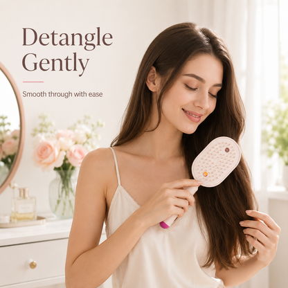 Electric Mist Airbag Massage Comb: Essential Oil Diffuser, Hair Care Comb, Self-Cleaning, Anti-Tangle, Volumizing