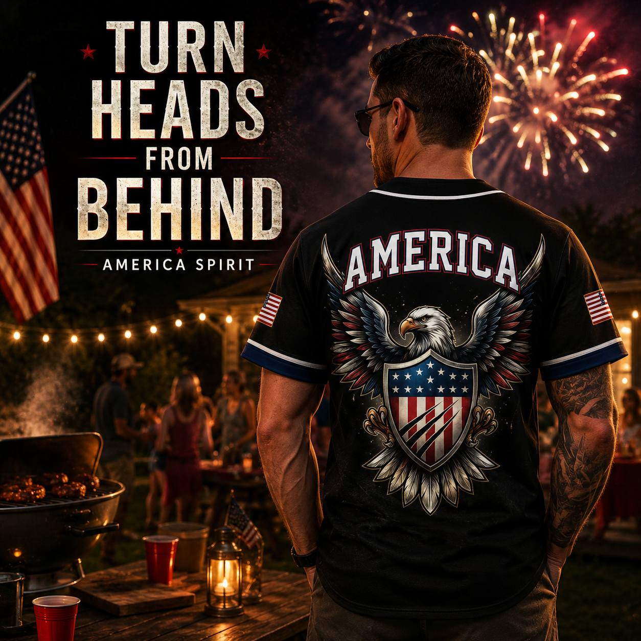 American-style baseball jersey